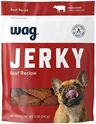 Amazon Brand - Wag Soft & Tender American Jerky Dog Treats – Beef Recipe (12 oz)