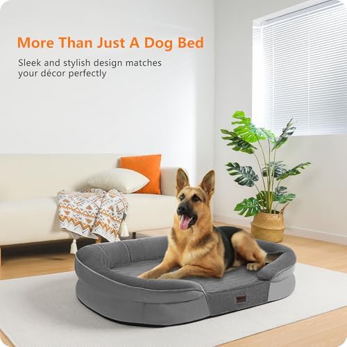 Dwanton Orthopedic Waterproof X-Large Dog Bed Sofa, Gel Memory Foam, 45"