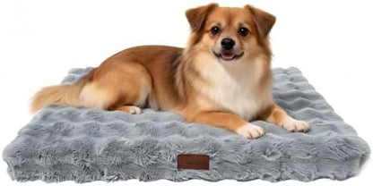 Washable Dog Bed Medium Size Dog,Orthopedic Crate Pads,36x27in Blue-Grey