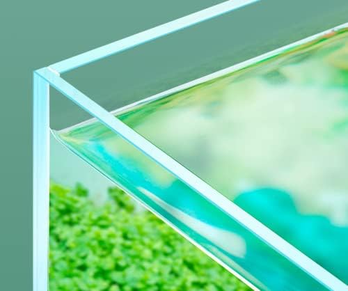 Rimless Low Iron, Glass Aquarium Tank 5mm Thickness Standard Jointed (7.8" L × 8.6" W × 11" H)