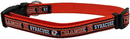 Pets First Collegiate PET Collar NEW VERSION Syracuse Orange Dog Collar, Size Large. Best Sports Team Color for Dogs & Cats. A Shiny & Colorful Dog & Cat Collar Licensed by The NCAA