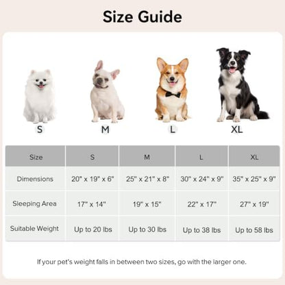 GASUR Dog Beds for Large Medium Small Dogs, Rectangle Cave Hooded Blanket Puppy Bed, Luxury Anti-Anxiety Orthopedic Cat Beds for Indoor Cats, Warmth and Machine Washable (35 inches, Grey)