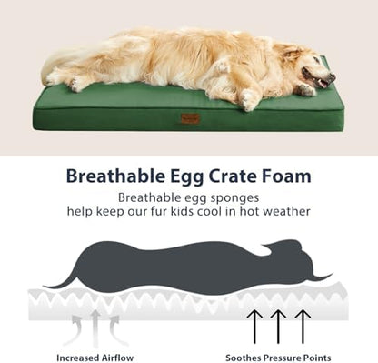 BFPETHOME Outdoor Waterproof Dog Bed for Large Dogs, Washable Cover, 54"