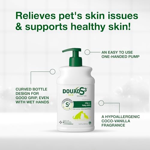 Douxo S3 SEB Dog Seboregulating Shampoo, 0.5% Ophytrium, 16.9 fl oz