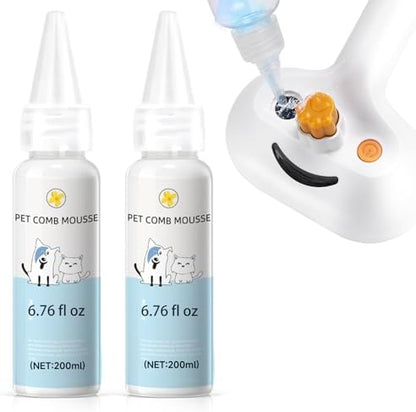 Pet Steam Brush for Dog & Cat – 3-in-1 Spray Hair Removal for Grooming, Softens Fur & Reduces Static 2*Shampoo(Steam Brush not Included)