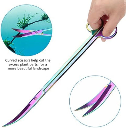 15" Aquarium Aquascape Tools Kit 4P Stainless Steel Aquascaping Set