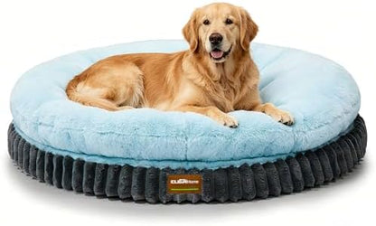 ClevaHome Orthopedic Dog Bed for Large Medium Dogs, 42in Ice Blue