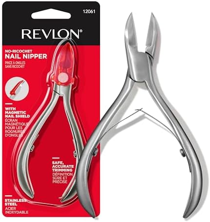 Revlon No-Ricochet Nail Nipper, Silver, 1 Count