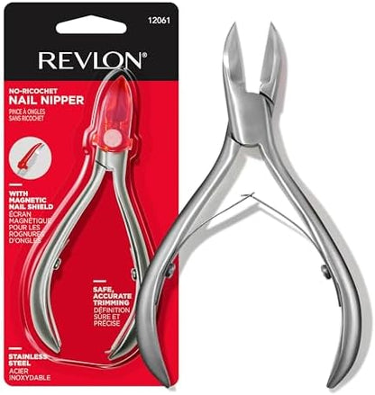 Revlon No-Ricochet Nail Nipper, Silver, 1 Count