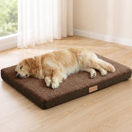 Patas Lague Orthopedic Large Dog Bed Washable Pet Sofa Mat 36''X24'' Brown
