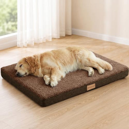 Patas Lague Orthopedic Large Dog Bed Washable Pet Sofa Mat 36''X24'' Brown