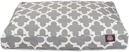 Majestic Pet Rectangular Dog Bed, Large, 44x36x5 in, Washable, Gray
