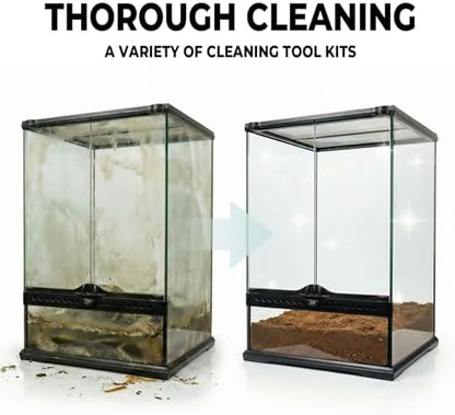Bearded Dragon Tank Cleaning Kit, Reptile Enclosure Cleaning Set for Lizard