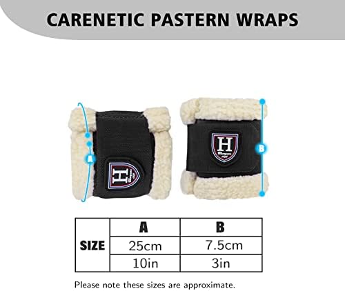 Harrison Howard Essential Premium Horse Pastern Wraps with Berber Fleece Lining, Sold in Pairs