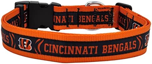 NFL Cincinnati Bengals X-Large Football Team Collar for Dogs & Cats - Shiny & Colorful Licensed by The NFL