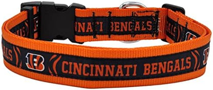 NFL Cincinnati Bengals X-Large Football Team Collar for Dogs & Cats - Shiny & Colorful Licensed by The NFL