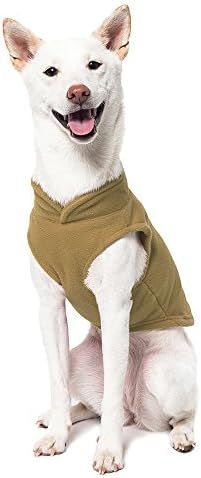 Gooby Fleece Vest Dog Sweater - Clay, Medium - Warm Pullover Fleece Dog Jacket with O-Ring Leash - Winter Small Dog Sweater Coat - Cold Weather Dog Clothes for Small Dogs Boy or Girl (Pack of 2)