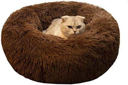 Dog Bed for Small Dogs & Cats, 24 Inch Medium Fluffy Washable Donut Bed