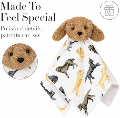 Mud Pie Labrador Retriever Woobie, Baby Lovey Blanket with Labrador Plush