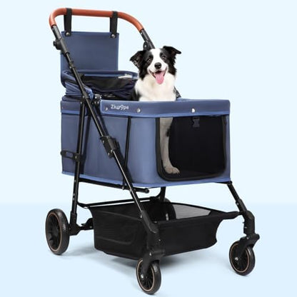 Dog Stroller for Large & Medium Dogs (20–132 lbs), for 2 Small Dogs