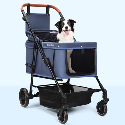 Dog Stroller for Large & Medium Dogs (20–132 lbs), for 2 Small Dogs
