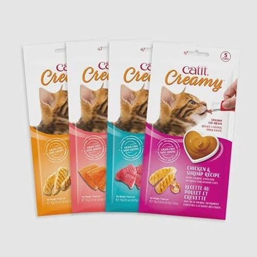 Catit Creamy Lickable Cat Treat, Assortment, 72-Pack