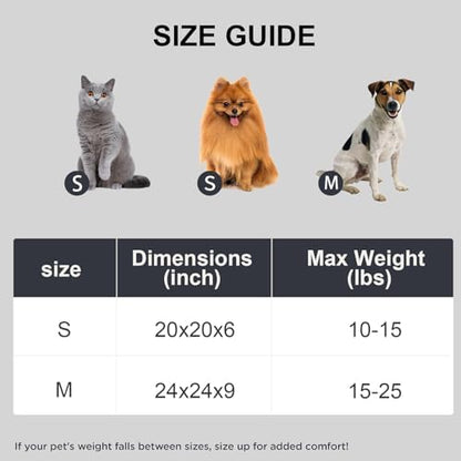 Cat Beds for Indoor Cats,Washable Round Donut Dog Bed(Grey,S)
