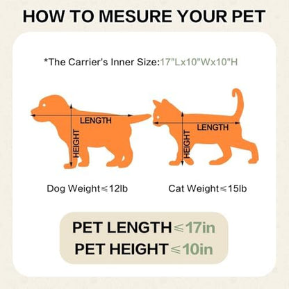 Airline-Approved Soft Travel Pet Carrier for Small Cats and Dogs