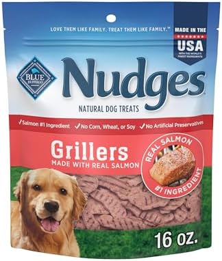 Blue Buffalo Nudges Grillers Salmon Dog Treats, 16 oz