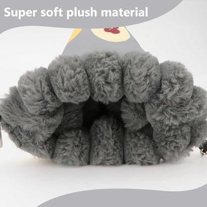 Wontee Bird Nest House Winter Warm Hanging Hammock Bird Bed Snuggle Hut for Parakeets Budgies Caique Conures Cockatiels (Medium, Grey)