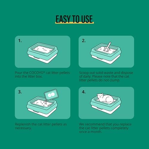 COCOYO Cat Litter Pellets, Zeolite, Long-Lasting Odor Control Non-climping, 21 Lbs Pack