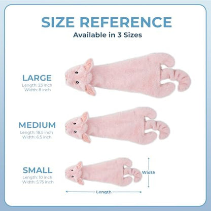 Best Pet Supplies 2-in-1 Stuffless Squeaky Dog Toy - Pig, Small