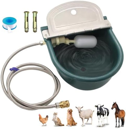 Automatic Livestock Waterer Bowl, Float Valve Waterer for Outdoor Dogs