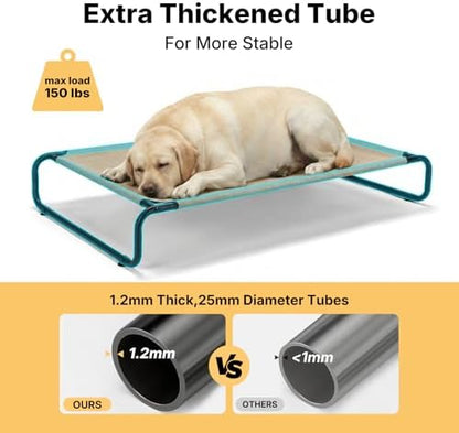 Veehoo Cooling Elevated Dog Bed, Outdoor Raised Dog Bed for Large Dogs