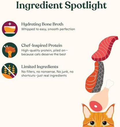 Made by Nacho Lickable Cat Treats Mousse Tubes 12 Count with Bone Broth Variety Pack (.5 oz) No Grains, Corn, Wheat or Soy