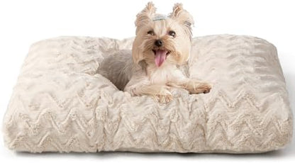 EHEYCIGA Washable Dog Beds for Small Dogs, 23x18 Inch Pet Bed, Beige