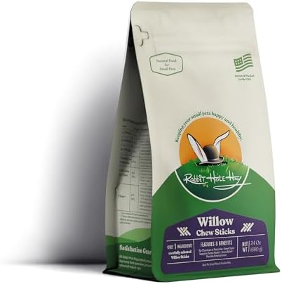 Rabbit Hole Hay - All Natural Willow Chew Sticks for Small Pets - 24 oz - Dental Health & Enrichment