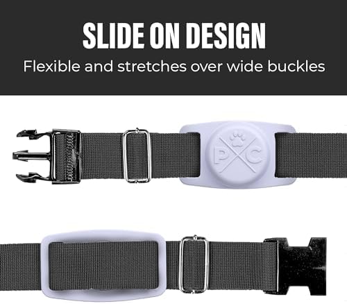 Pup Culture AirTag Dog Collar Holder (2 Pack), Extra-Durable, Lightweight, and Protective AirTag Case for Dog Collar - Track Your Pet Using Apple AirTag Technology - Dog Collar AirTag Holder