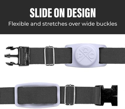 Pup Culture AirTag Dog Collar Holder (2 Pack), Extra-Durable, Lightweight, and Protective AirTag Case for Dog Collar - Track Your Pet Using Apple AirTag Technology - Dog Collar AirTag Holder