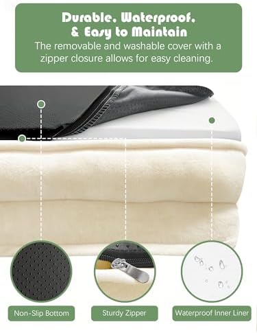 Spotted Play Orthopedic Dog Bed with Sides - Sofa Beds for Extra Large Dogs, Supportive Foam Pet Couch Bed with Washable Removable Cover, Waterproof Lining and Non-Slip Bottom, Ivory - XXL