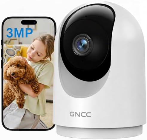 GNCC 2K Indoor Security Camera, Baby/Pet Camera with Phone App