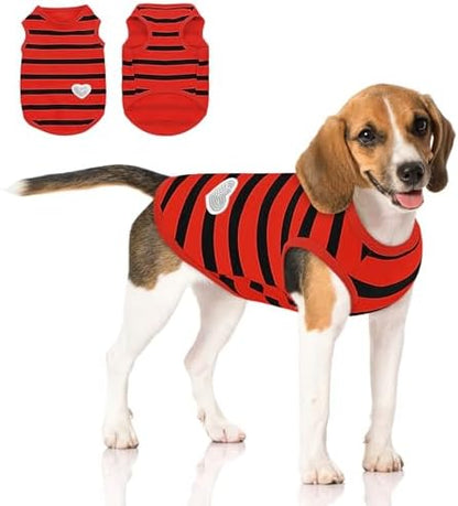 Queenmore Large Dog Shirt,Soft Breathable Dog Shirt for Dogs Cats Boy Girl,Pet Clothes for All Season,Breathable Lightweight Pet Tshirt for Frenchie, Dachshund, Yorkie