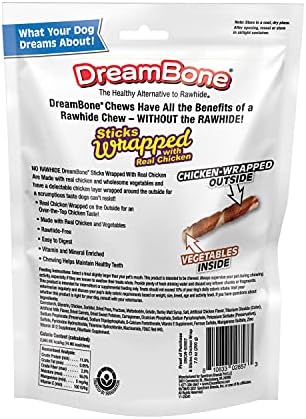 DreamBone Stick Wrapped With Chicken Rawhide-Free Dog Treat, 8 Ct (24 Pack)