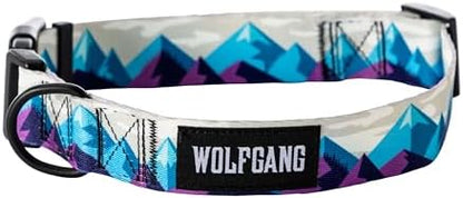 Wolfgang Wide Venture Dog Collar Rockypeaks Print Medium