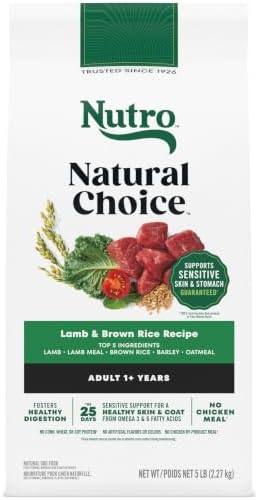 Nutro Natural Choice Adult Dry Dog Food, Lamb & Brown Rice Recipe, 5 lb