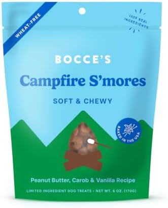 Bocce's Bakery Campfire S'Mores Soft Chewy Dog Treats (PB, Carob & Vanilla)