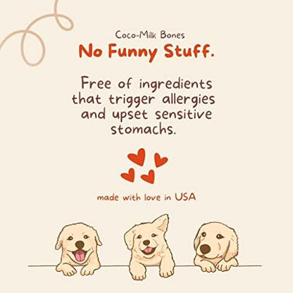 CocoTherapy Coco-Milk Bones Dog Treat (Ginger Snaps) 6 Oz.