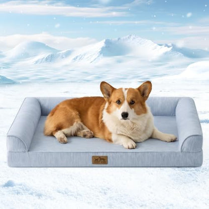 COZY KISS Cooling Dog Bed for Medium Dogs, 36" Orthopedic Pet Sofa