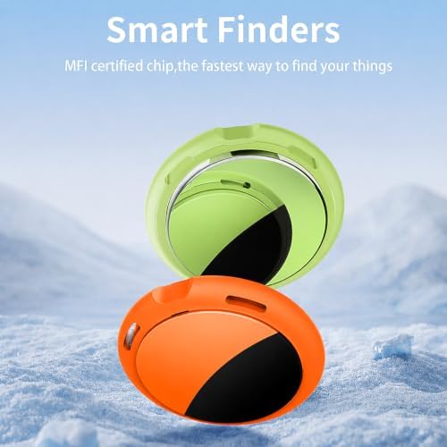 2 Pack Tracker Tags Finder Apple Find My MFi Certified Waterproof iOS Only