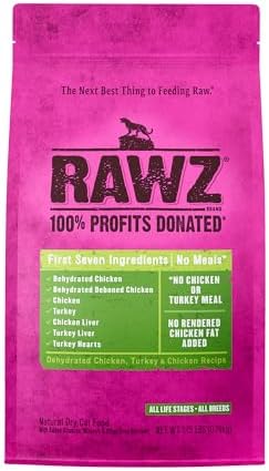 Rawzreg; Meal Free Dry Cat Food Dehydrated Chicken, Turkey Chicken Recipe (1.75 Lb)